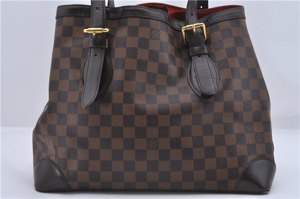 Authentic Louis Vuitton Damier Hampstead MM Shoulder Tote Bag N51204 LV 4771D