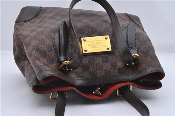 Authentic Louis Vuitton Damier Hampstead MM Shoulder Tote Bag N51204 LV 4771D