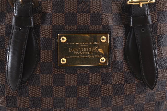 Authentic Louis Vuitton Damier Hampstead MM Shoulder Tote Bag N51204 LV 4771D