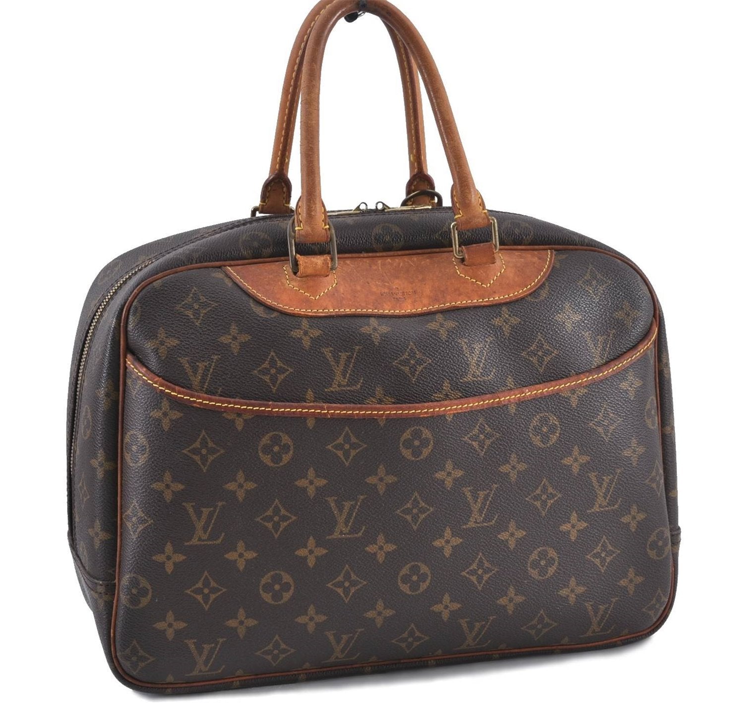 Authentic LOUIS VUITTON Monogram Deauville Hand Bag M47270 LV 4772C