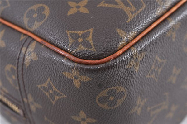 Authentic LOUIS VUITTON Monogram Deauville Hand Bag M47270 LV 4772C