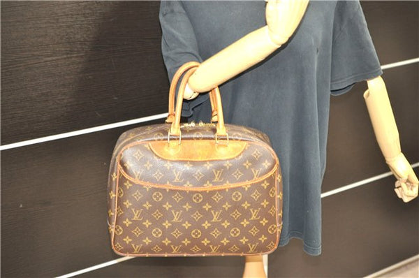 Authentic LOUIS VUITTON Monogram Deauville Hand Bag M47270 LV 4772C