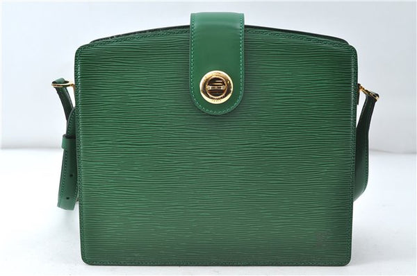 Auth Louis Vuitton Epi Capucines Shoulder Cross Body Bag Green M52344 LV 4772D