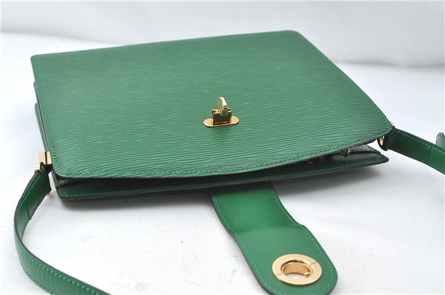 Auth Louis Vuitton Epi Capucines Shoulder Cross Body Bag Green M52344 LV 4772D