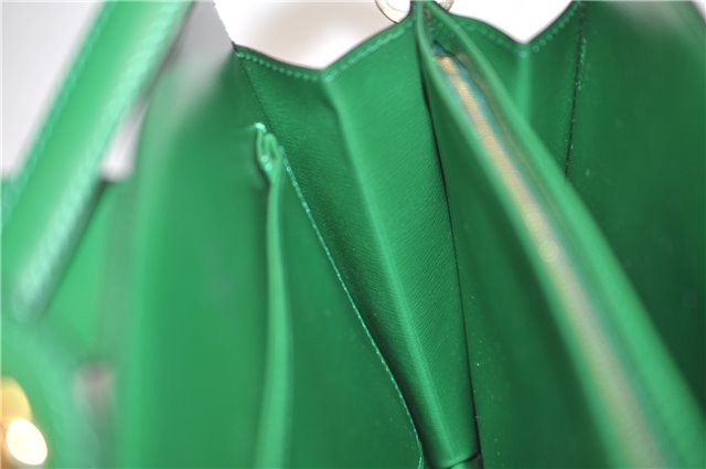 Auth Louis Vuitton Epi Capucines Shoulder Cross Body Bag Green M52344 LV 4772D