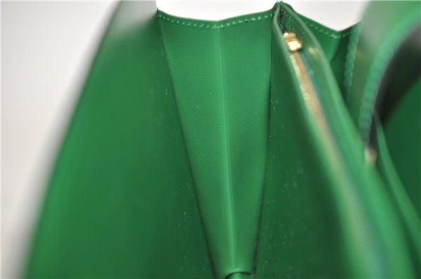 Auth Louis Vuitton Epi Capucines Shoulder Cross Body Bag Green M52344 LV 4772D