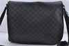 Authentic Louis Vuitton Damier Graphite Daniel GM Shoulder Bag N58033 LV 4773D