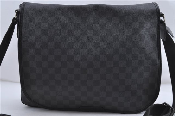 Authentic Louis Vuitton Damier Graphite Daniel GM Shoulder Bag N58033 LV 4773D