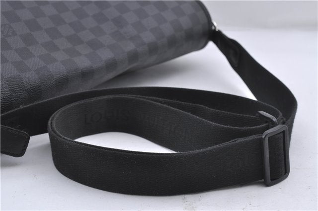 Authentic Louis Vuitton Damier Graphite Daniel GM Shoulder Bag N58033 LV 4773D
