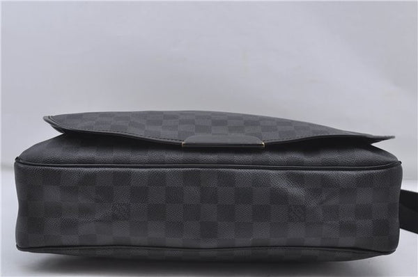 Authentic Louis Vuitton Damier Graphite Daniel GM Shoulder Bag N58033 LV 4773D