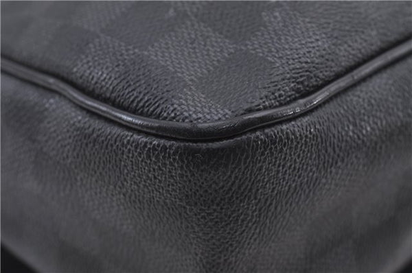 Authentic Louis Vuitton Damier Graphite Daniel GM Shoulder Bag N58033 LV 4773D
