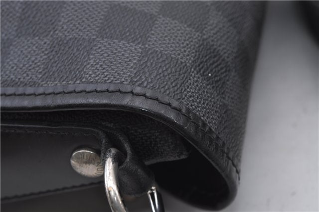 Authentic Louis Vuitton Damier Graphite Daniel GM Shoulder Bag N58033 LV 4773D
