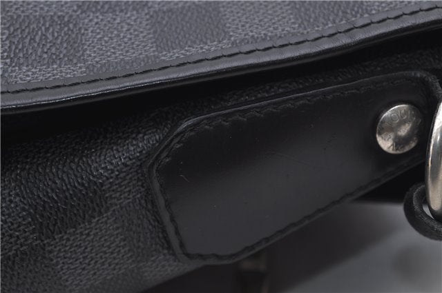Authentic Louis Vuitton Damier Graphite Daniel GM Shoulder Bag N58033 LV 4773D