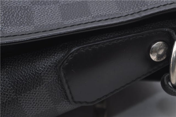 Authentic Louis Vuitton Damier Graphite Daniel GM Shoulder Bag N58033 LV 4773D