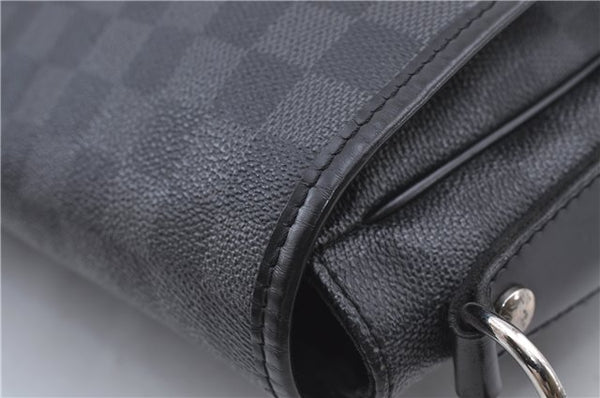Authentic Louis Vuitton Damier Graphite Daniel GM Shoulder Bag N58033 LV 4773D