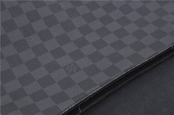 Authentic Louis Vuitton Damier Graphite Daniel GM Shoulder Bag N58033 LV 4773D