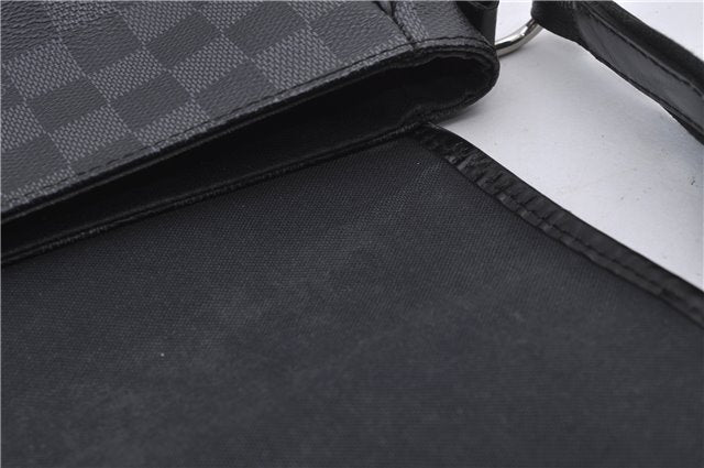 Authentic Louis Vuitton Damier Graphite Daniel GM Shoulder Bag N58033 LV 4773D