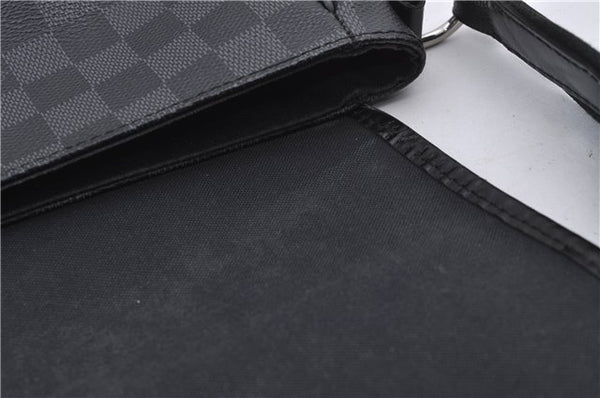 Authentic Louis Vuitton Damier Graphite Daniel GM Shoulder Bag N58033 LV 4773D