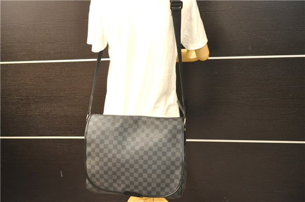 Authentic Louis Vuitton Damier Graphite Daniel GM Shoulder Bag N58033 LV 4773D