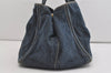 Authentic PRADA Vintage Canapa L Canvas Tote Hand Bag Denim Blue 4773I