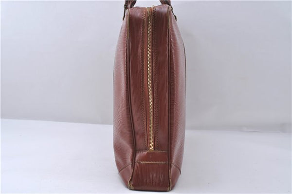 Auth Louis Vuitton Epi Porte Documents Voyage Brown Briefcase M54473 LV 4774D