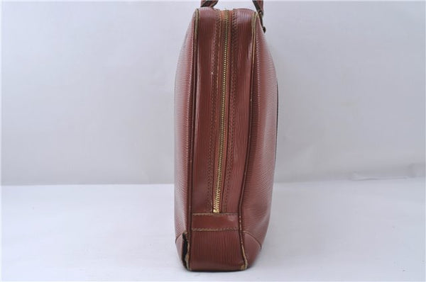 Auth Louis Vuitton Epi Porte Documents Voyage Brown Briefcase M54473 LV 4774D