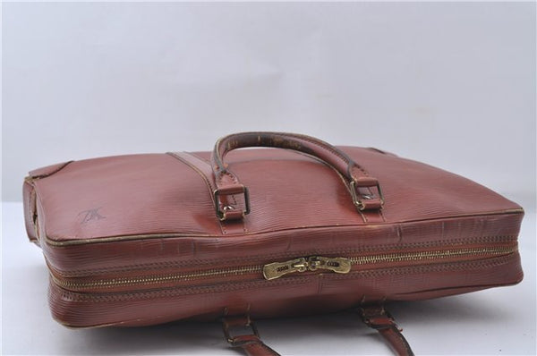 Auth Louis Vuitton Epi Porte Documents Voyage Brown Briefcase M54473 LV 4774D