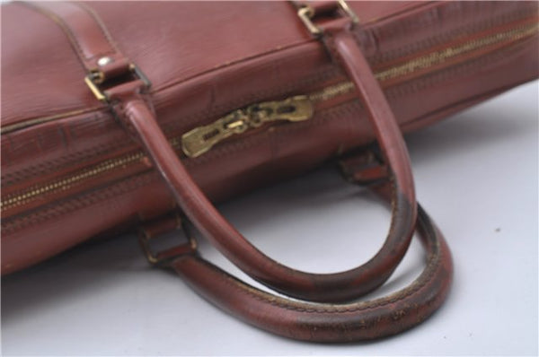 Auth Louis Vuitton Epi Porte Documents Voyage Brown Briefcase M54473 LV 4774D