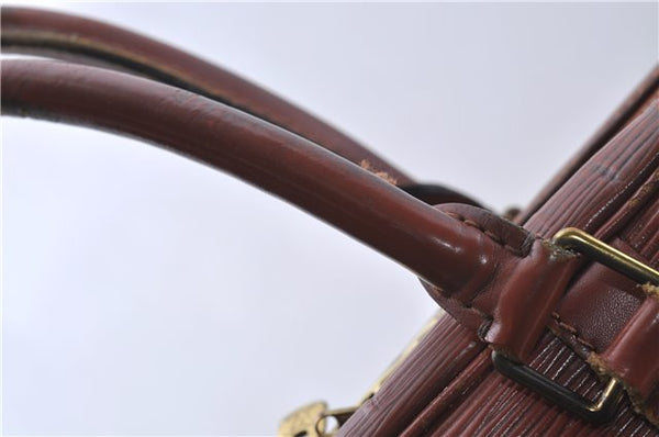 Auth Louis Vuitton Epi Porte Documents Voyage Brown Briefcase M54473 LV 4774D