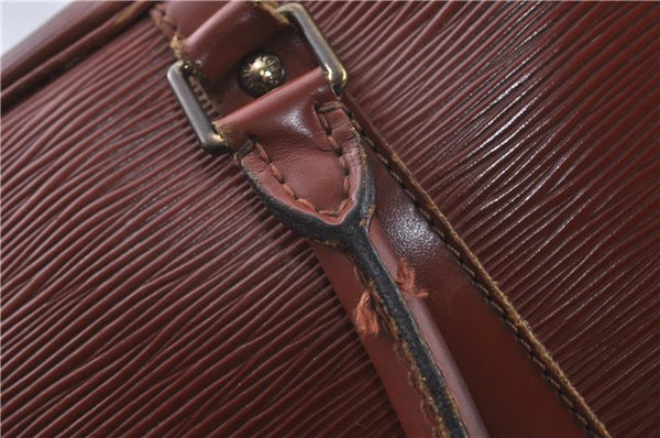 Auth Louis Vuitton Epi Porte Documents Voyage Brown Briefcase M54473 LV 4774D