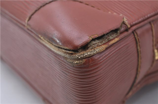 Auth Louis Vuitton Epi Porte Documents Voyage Brown Briefcase M54473 LV 4774D