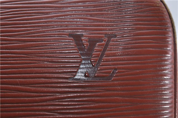 Auth Louis Vuitton Epi Porte Documents Voyage Brown Briefcase M54473 LV 4774D