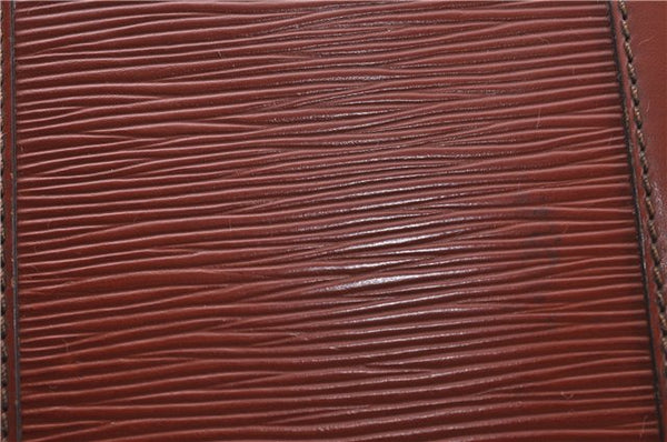 Auth Louis Vuitton Epi Porte Documents Voyage Brown Briefcase M54473 LV 4774D