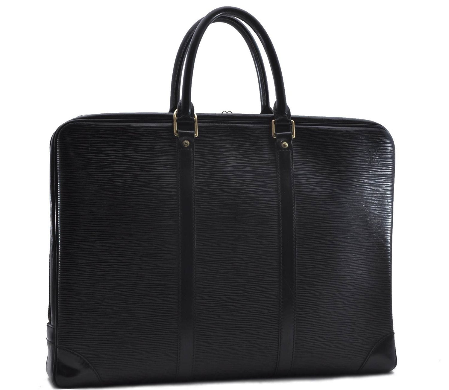 Auth Louis Vuitton Epi Porte Documents Voyage Briefcase Black M59162 LV 4775D