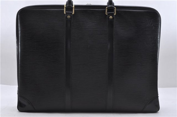 Auth Louis Vuitton Epi Porte Documents Voyage Briefcase Black M59162 LV 4775D