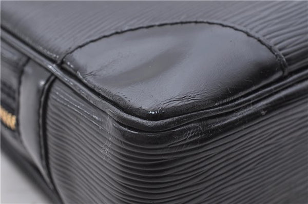 Auth Louis Vuitton Epi Porte Documents Voyage Briefcase Black M59162 LV 4775D