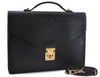 Auth Louis Vuitton Epi Porte Documents Bandouliere Briefcase M54462 Black 4776D
