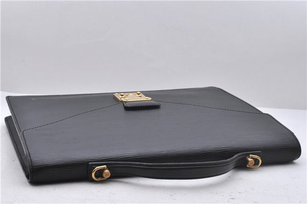 Auth Louis Vuitton Epi Porte Documents Bandouliere Briefcase M54462 Black 4776D
