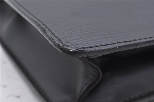 Auth Louis Vuitton Epi Porte Documents Bandouliere Briefcase M54462 Black 4776D