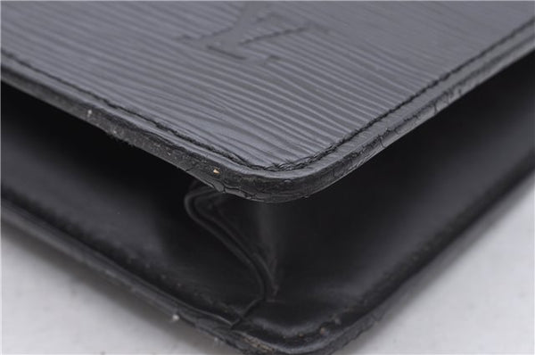 Auth Louis Vuitton Epi Porte Documents Bandouliere Briefcase M54462 Black 4776D
