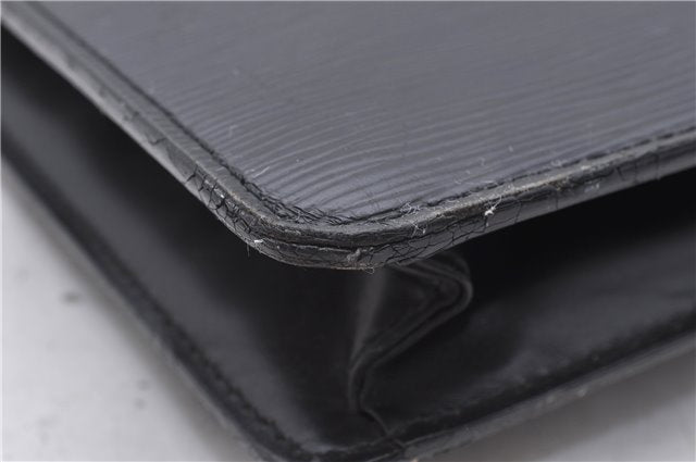 Auth Louis Vuitton Epi Porte Documents Bandouliere Briefcase M54462 Black 4776D