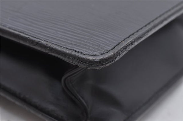 Auth Louis Vuitton Epi Porte Documents Bandouliere Briefcase M54462 Black 4776D