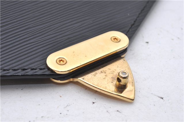 Auth Louis Vuitton Epi Porte Documents Bandouliere Briefcase M54462 Black 4776D