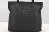 Authentic FENDI Vintage Nylon Leather Hand Tote Bag Black 4776I