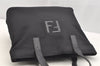 Authentic FENDI Vintage Nylon Leather Hand Tote Bag Black 4776I