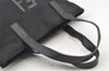 Authentic FENDI Vintage Nylon Leather Hand Tote Bag Black 4776I