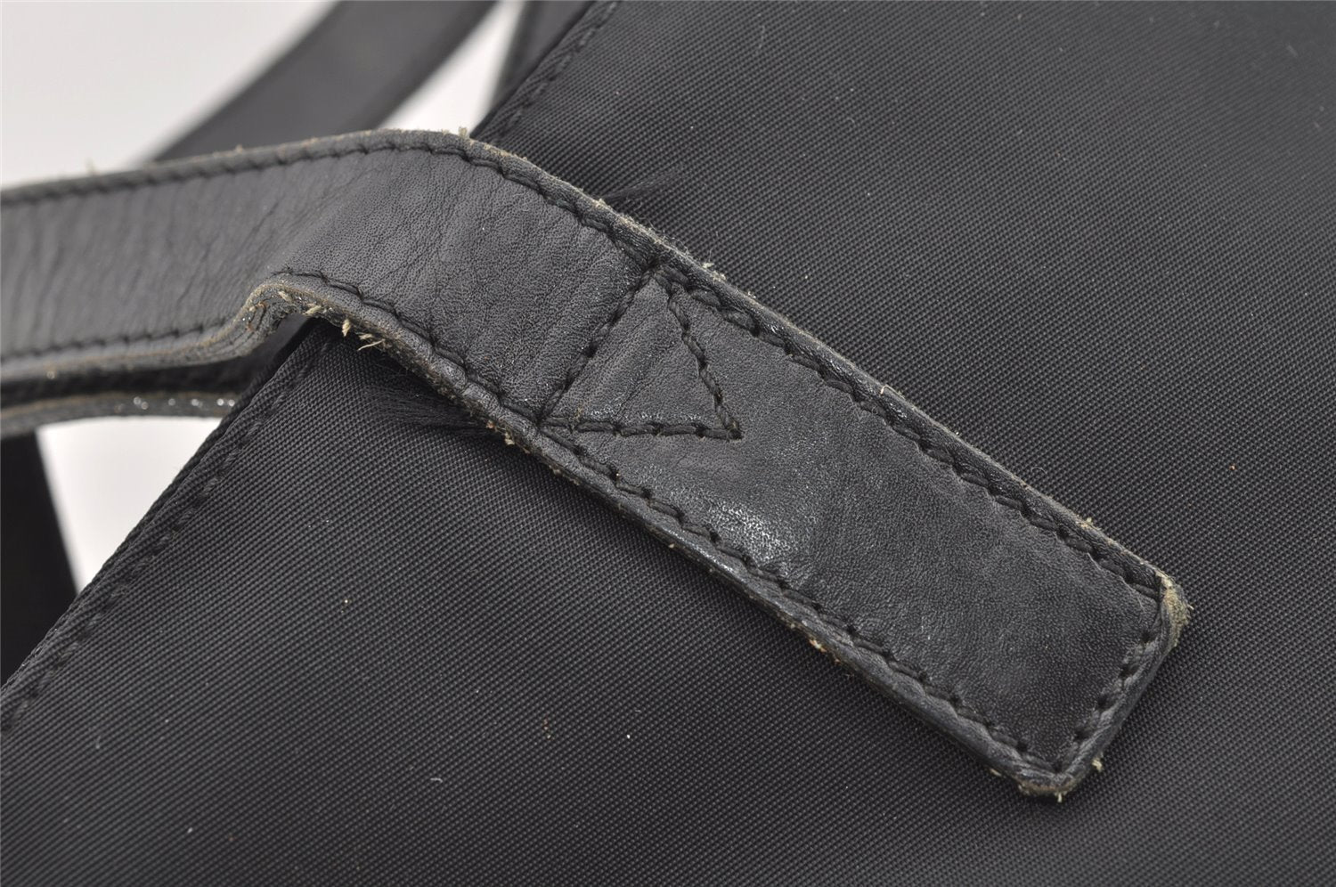 Authentic FENDI Vintage Nylon Leather Hand Tote Bag Black 4776I