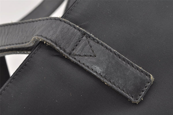 Authentic FENDI Vintage Nylon Leather Hand Tote Bag Black 4776I