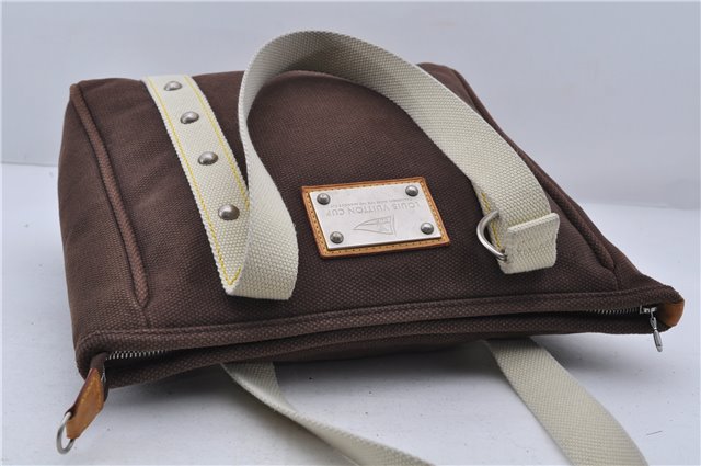 Authentic LOUIS VUITTON Antigua LV Cup Cabas MM Tote Bag Brown M80663 LV 4777C