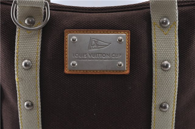 Authentic LOUIS VUITTON Antigua LV Cup Cabas MM Tote Bag Brown M80663 LV 4777C